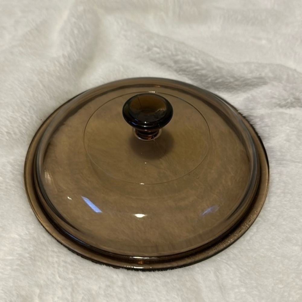 Pyrex Vision Ware Glass Lid V-1.5-C Amber Brown